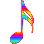 16th note rainbow colors